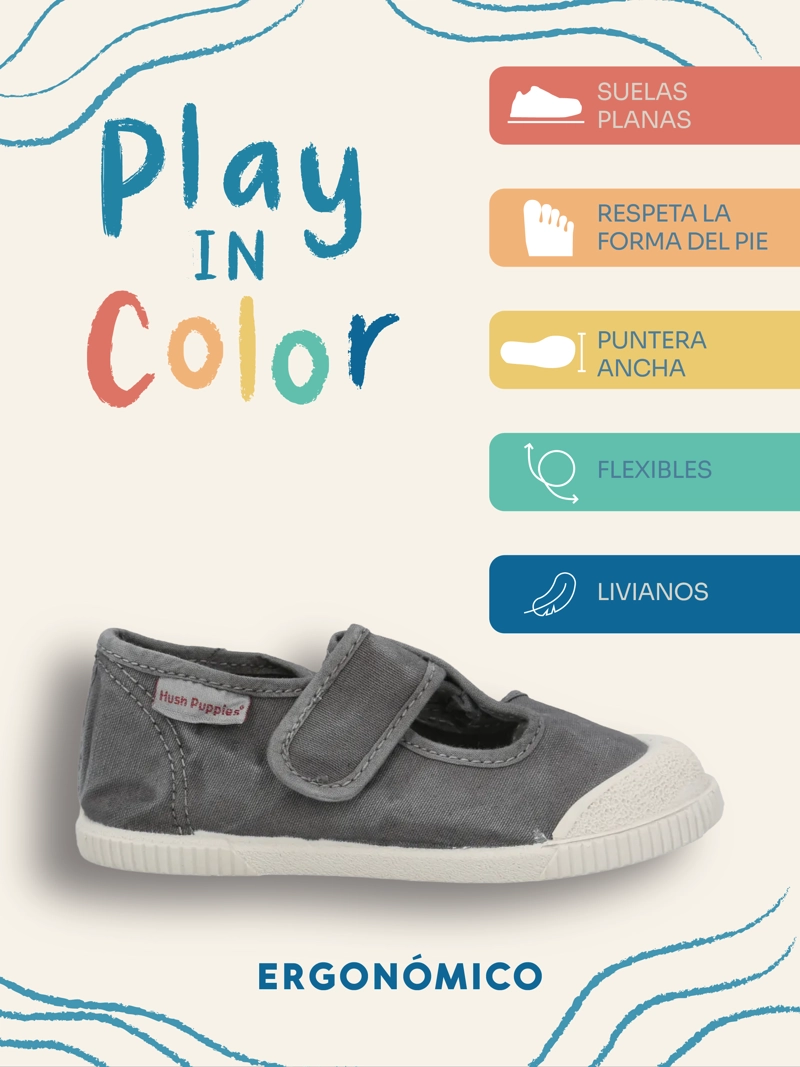 GUILLERMINA NIÑO TOPA GRIS HUSH PUPPIES KIDS - 2