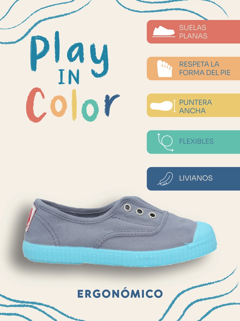ZAPATILLA NIÑA SUNSET CELESTE HUSH PUPPIES KIDS - 2