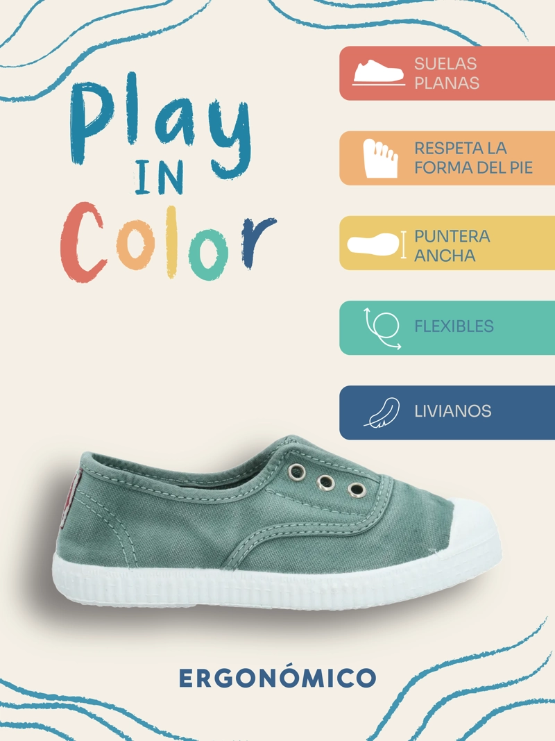 ZAPATILLA NIÑO SUNSET CELESTE HUSH PUPPIES KIDS - 2