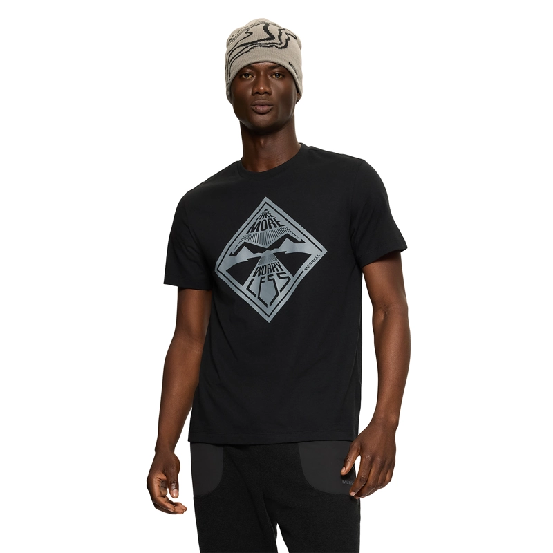MERRELL POLERA MANGA CORTA HOMBRE WORRY LESS NEGRO MERRELL
