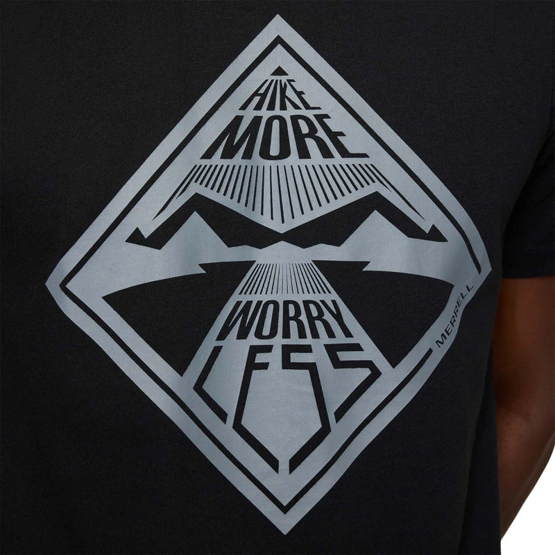 POLERA MANGA CORTA HOMBRE WORRY LESS NEGRO MERRELL - 6