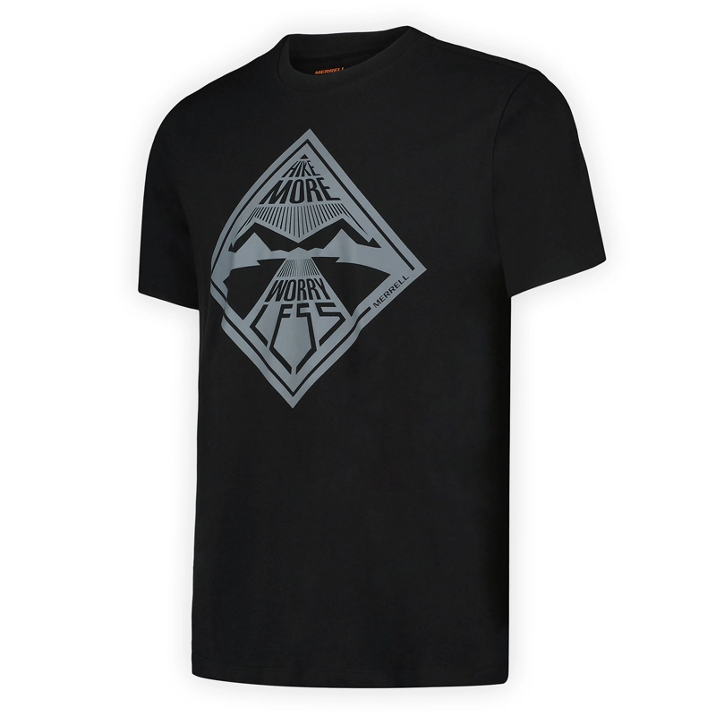 POLERA MANGA CORTA HOMBRE WORRY LESS NEGRO MERRELL - 7