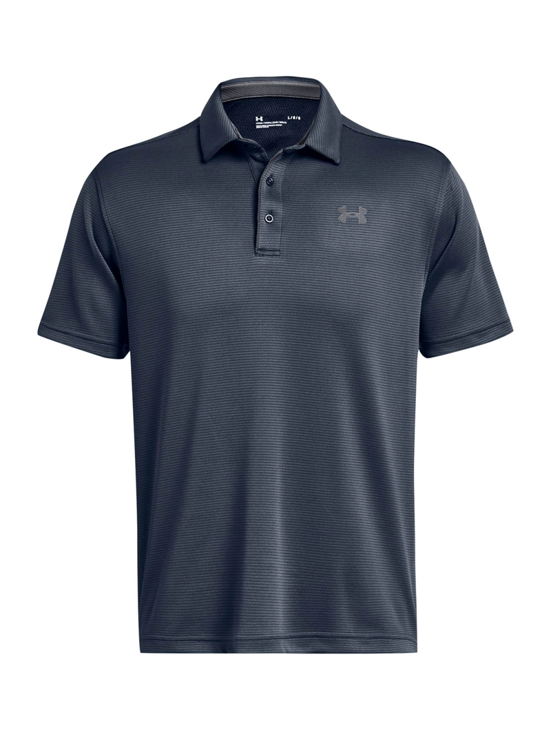 POLERA MANGA CORTA GOLF PARA HOMBRE TECH GRIS UA - 1