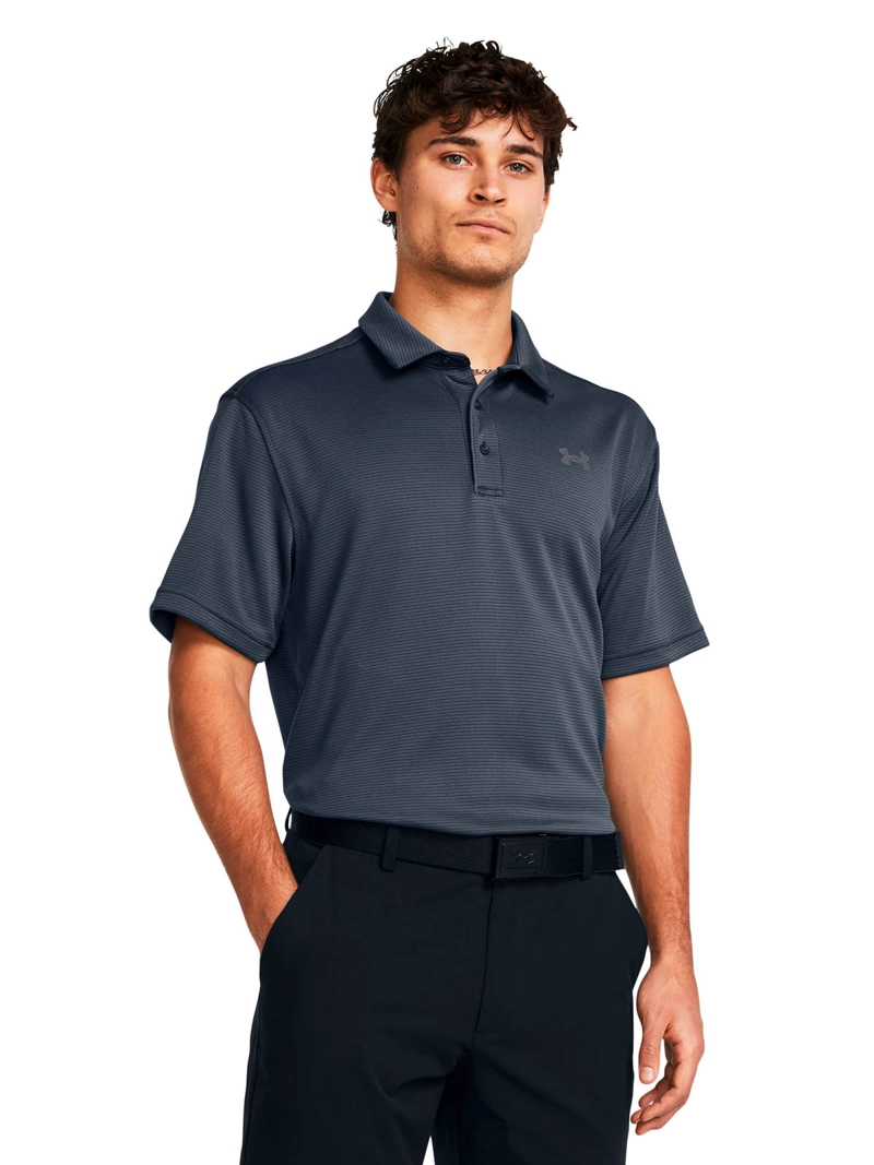 POLERA MANGA CORTA GOLF PARA HOMBRE TECH GRIS UA - 4