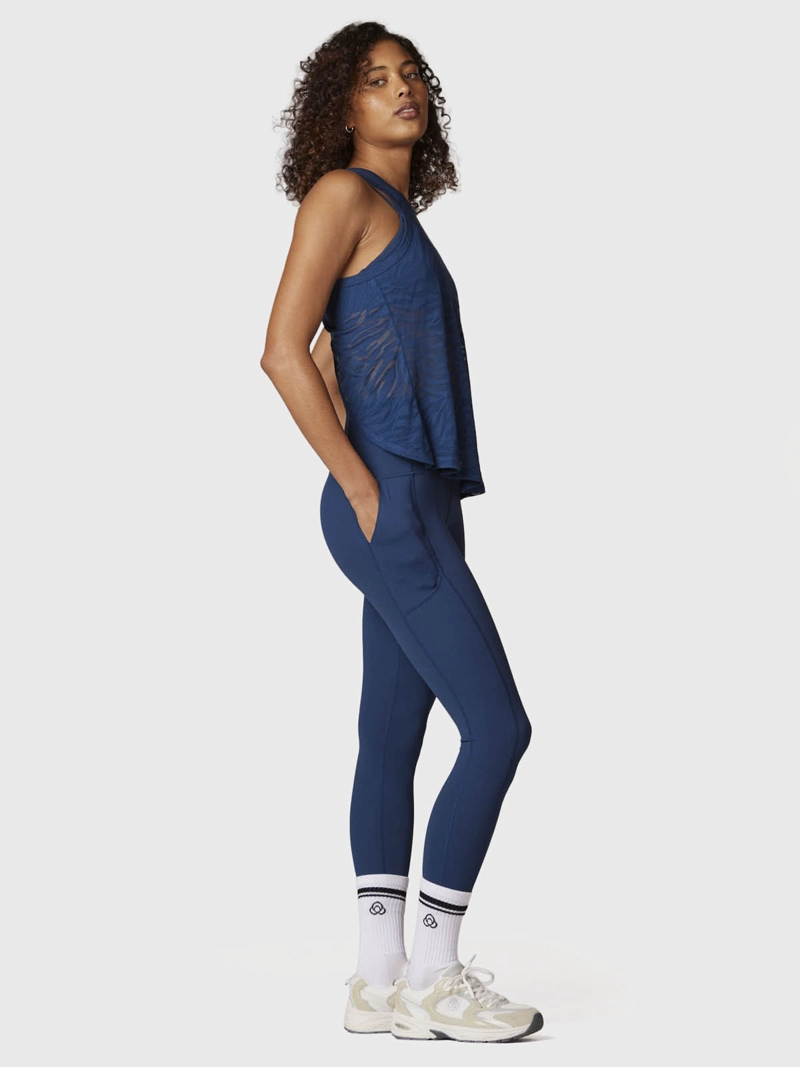 POLERA MUJER BURN OUT TANK AZUL  BSOUL - 6