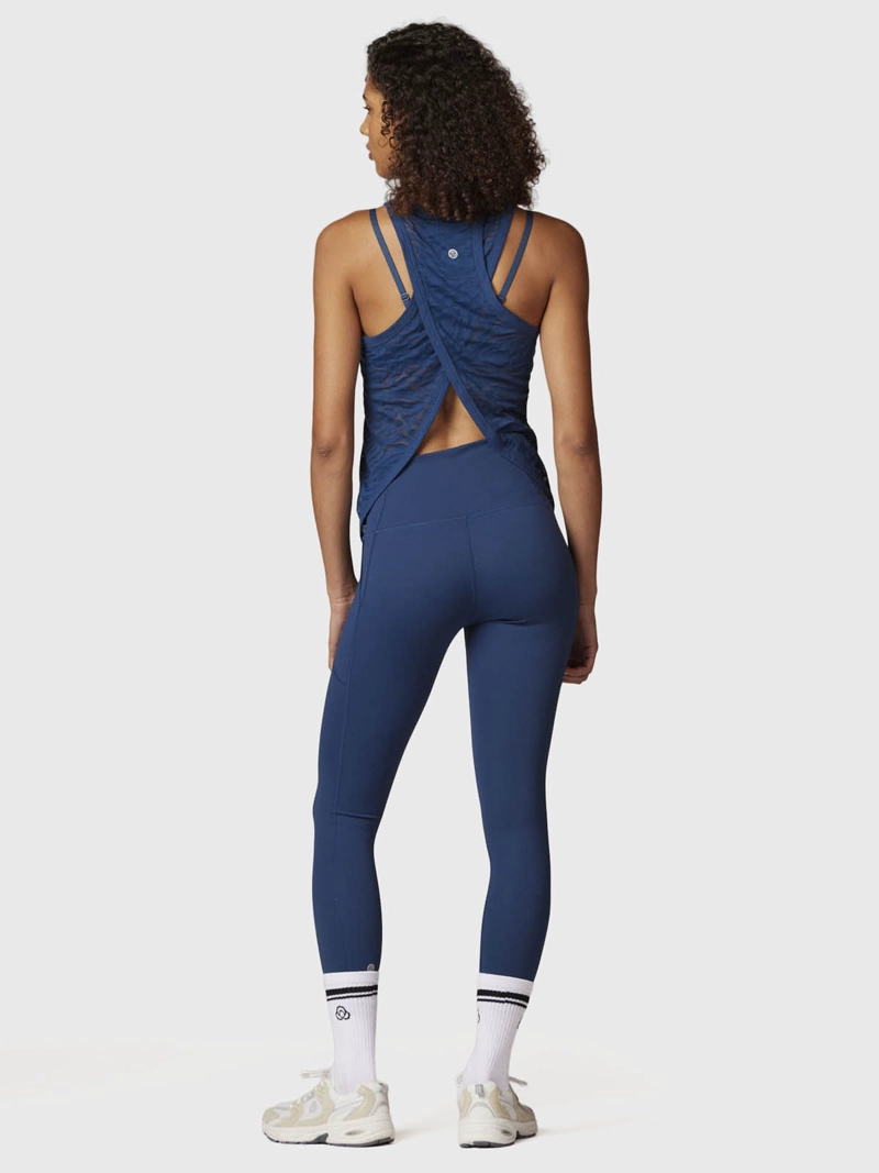 POLERA MUJER BURN OUT TANK AZUL  BSOUL - 7