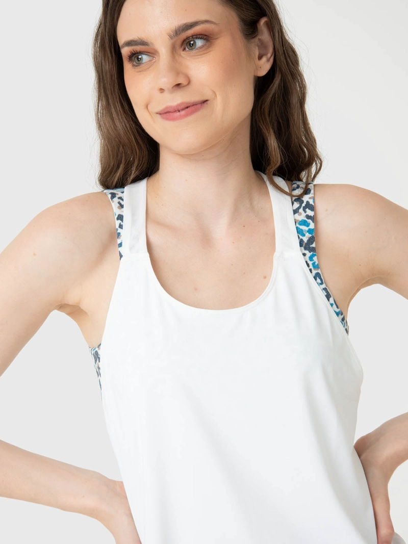 POLERA MUJER TRAINING TANK ALOE BLANCA  BSOUL - 2