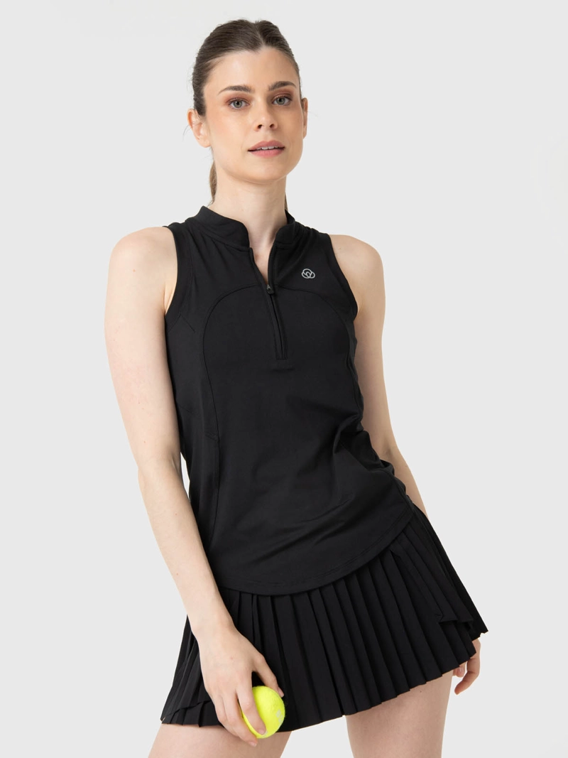 POLERA MUJER TANK HALF ZIPPER NEGRO  BSOUL - 2