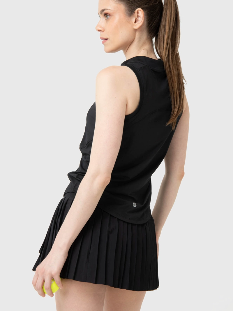 POLERA MUJER TANK HALF ZIPPER NEGRO  BSOUL - 4