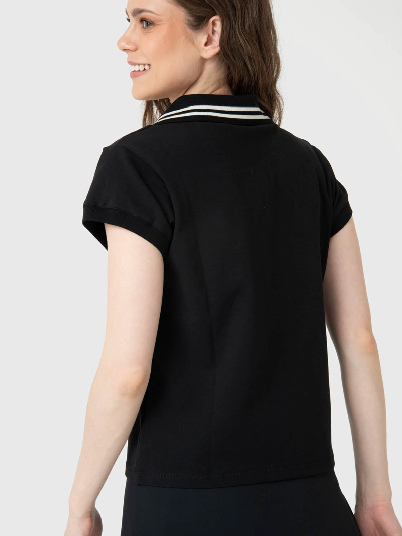 POLERA MUJER HERITAGE POLO ALOE NEGRO  BSOUL - 2