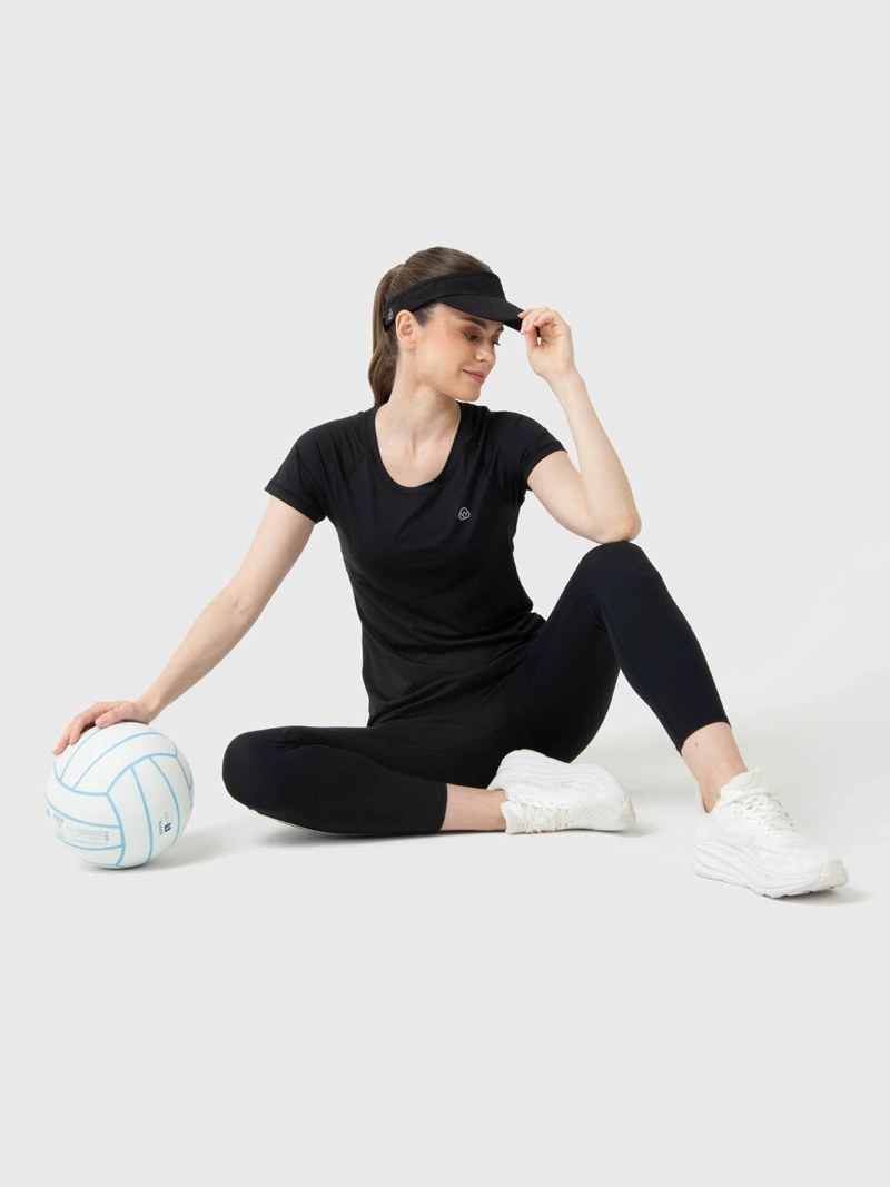 POLERA MUJER ROUND NECK ALOE NEGRA  BSOUL - 5