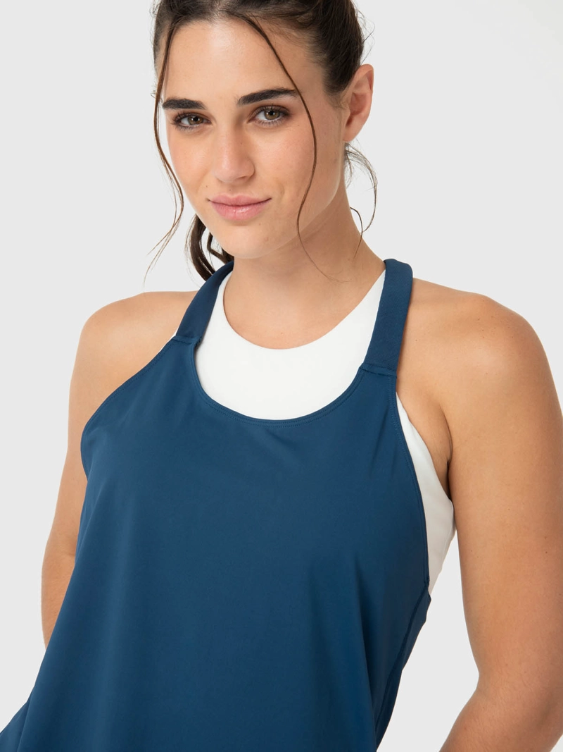 POLERA MUJER TRAINING TANK ALOE AZUL  BSOUL - 4