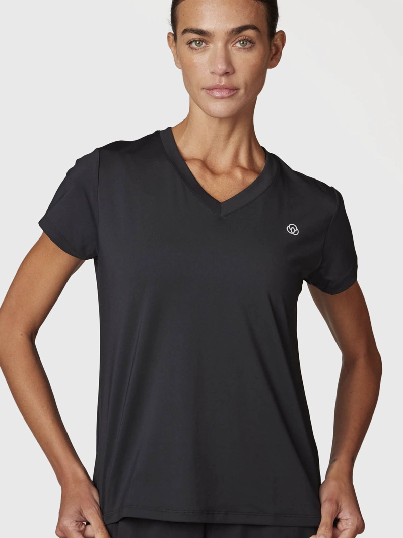 BSOUL POLERA MUJER V NECK ALOE NEGRA  BSOUL