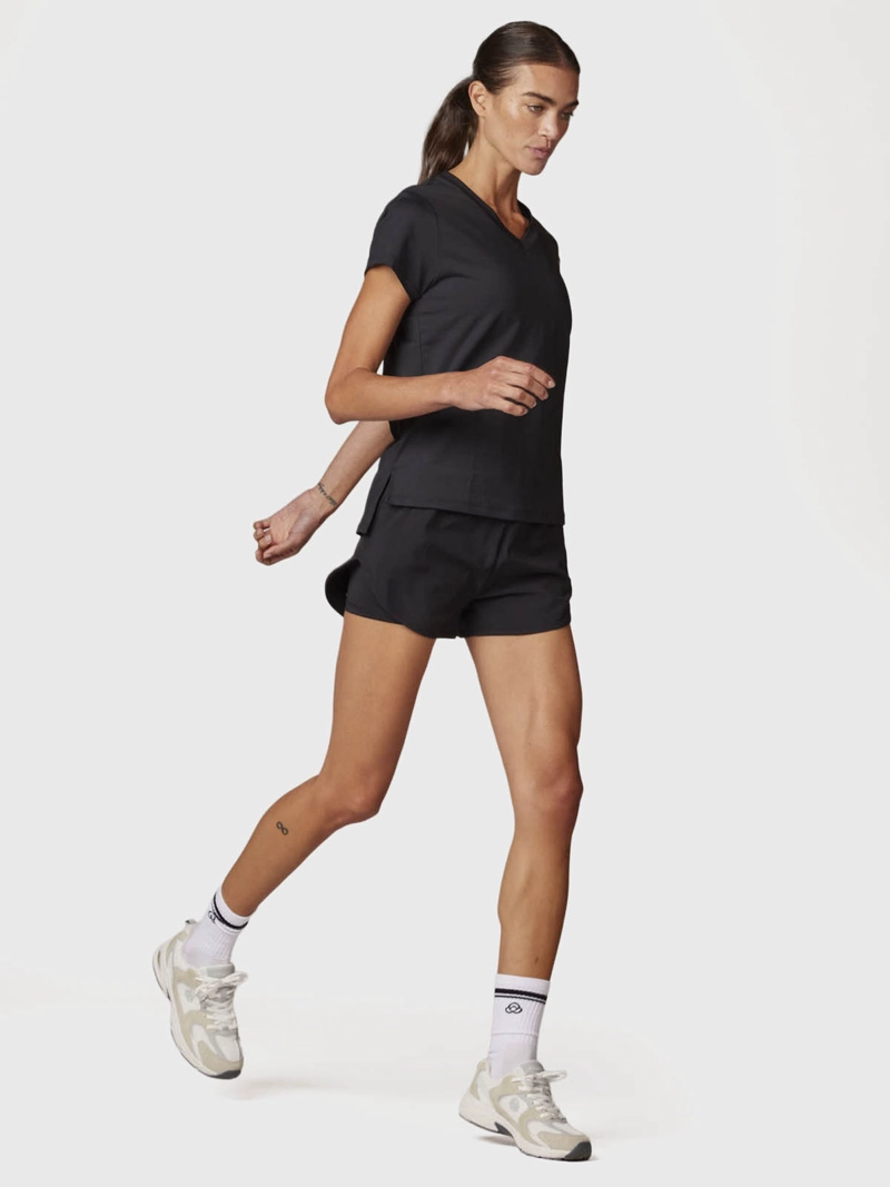 POLERA MUJER V NECK ALOE NEGRA  BSOUL - 6