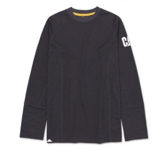 POLERA LIGHTWEIGHT COOLING CREW NEGRA MUJER CAT - 1