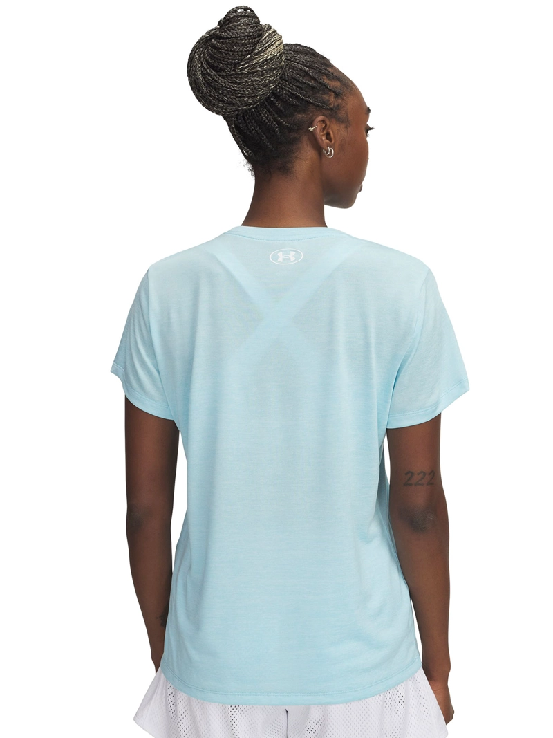 POLERA MANGA CORTA TECH TWIST MUJER AZUL UNDER ARMOUR - 2