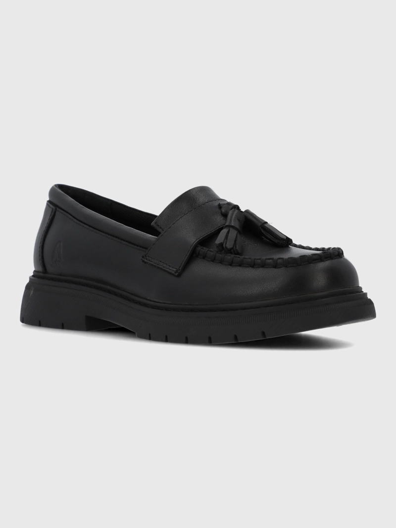 MOCASIN ESCOLAR CUERO NIÑA ACORN NEGRO HUSH PUPPIES KIDS - 1