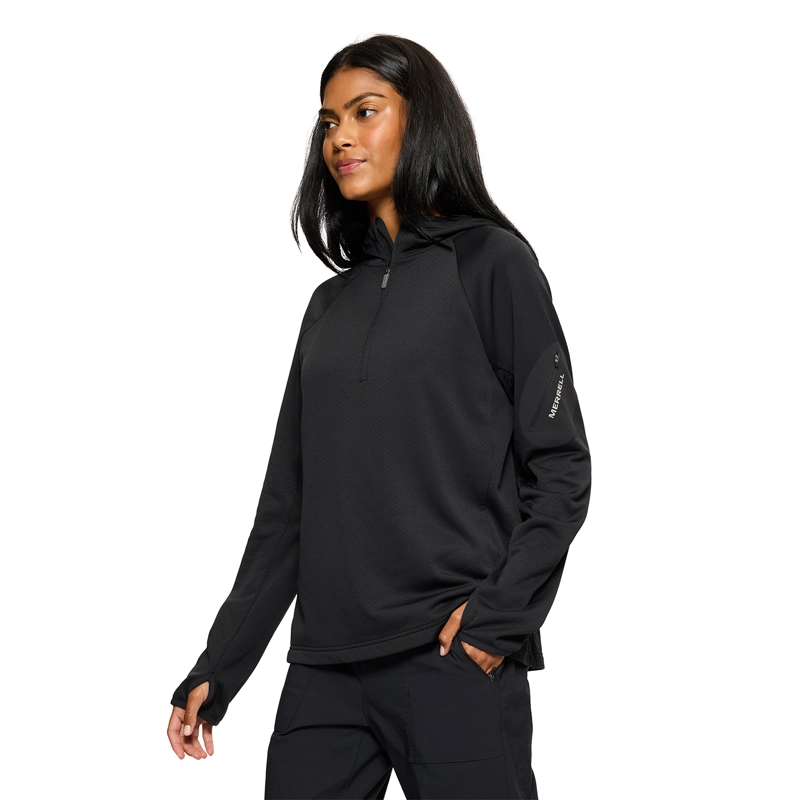 POLERON MUJER ACTIVE HOODY NEGRO MERRELL - 2