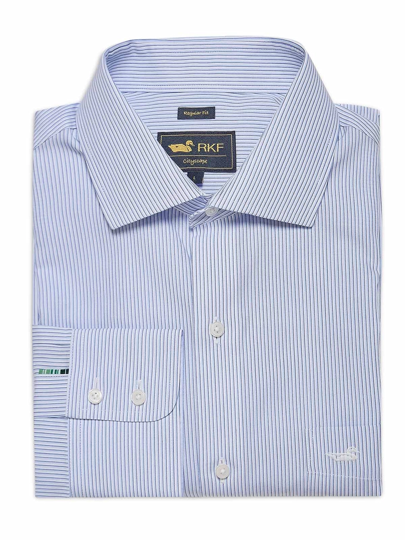 CAMISA ALGODON LIBRE DE ARRUGAS HOMBRE AZUL ROCKFORD - 1