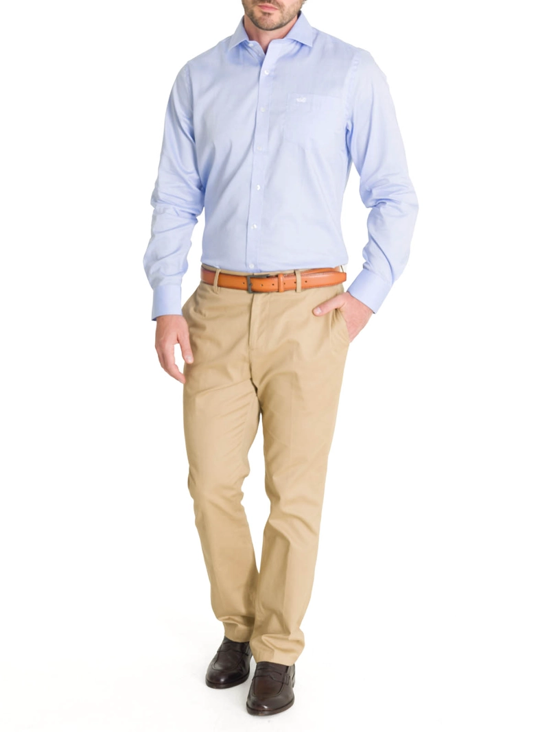 CAMISA CUELLO ITALIANO HOMBRE EASYITSO CELESTE ROCKFORD - 9