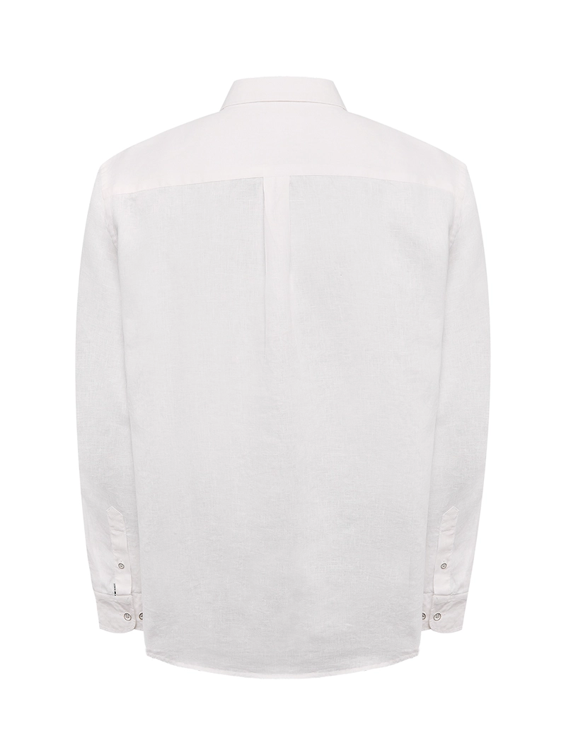 CAMISA LINO ORGANICO HOMBRE LINEN BLANCO ROCKFORD - 2
