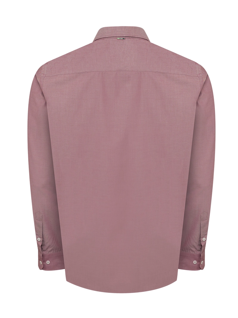 CAMISA ALGODON HOMBRE WOOLSOLID ROJO ROCKFORD - 2