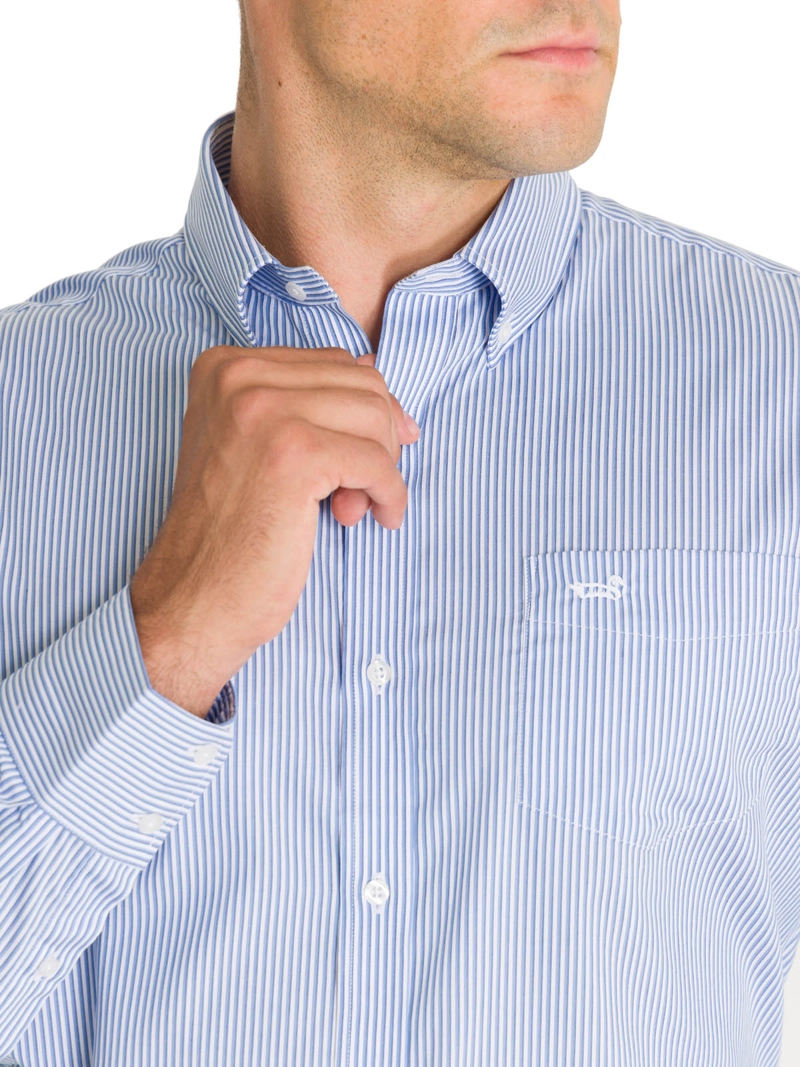 CAMISA CUELLO BOTON HOMBRE EASYIRON BLANCO ROCKFORD - 6
