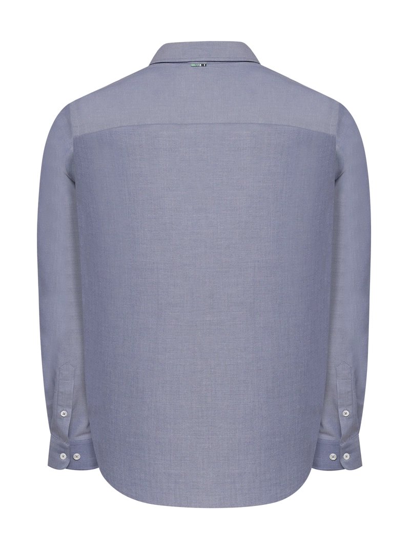 CAMISA ALGODON HOMBRE WOOLSOLID AZUL ROCKFORD - 2