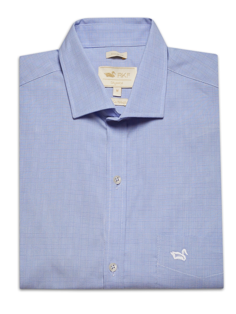 CAMISA CUELLO ITALIANO HOMBRE EASYIRON CELESTE ROCKFORD - 1
