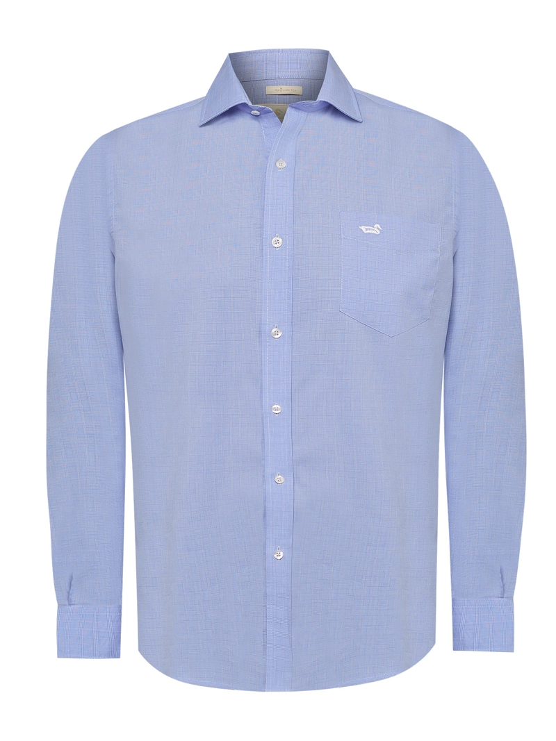 CAMISA CUELLO ITALIANO HOMBRE EASYIRON CELESTE ROCKFORD - 2