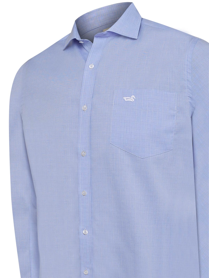 CAMISA CUELLO ITALIANO HOMBRE EASYIRON CELESTE ROCKFORD - 5