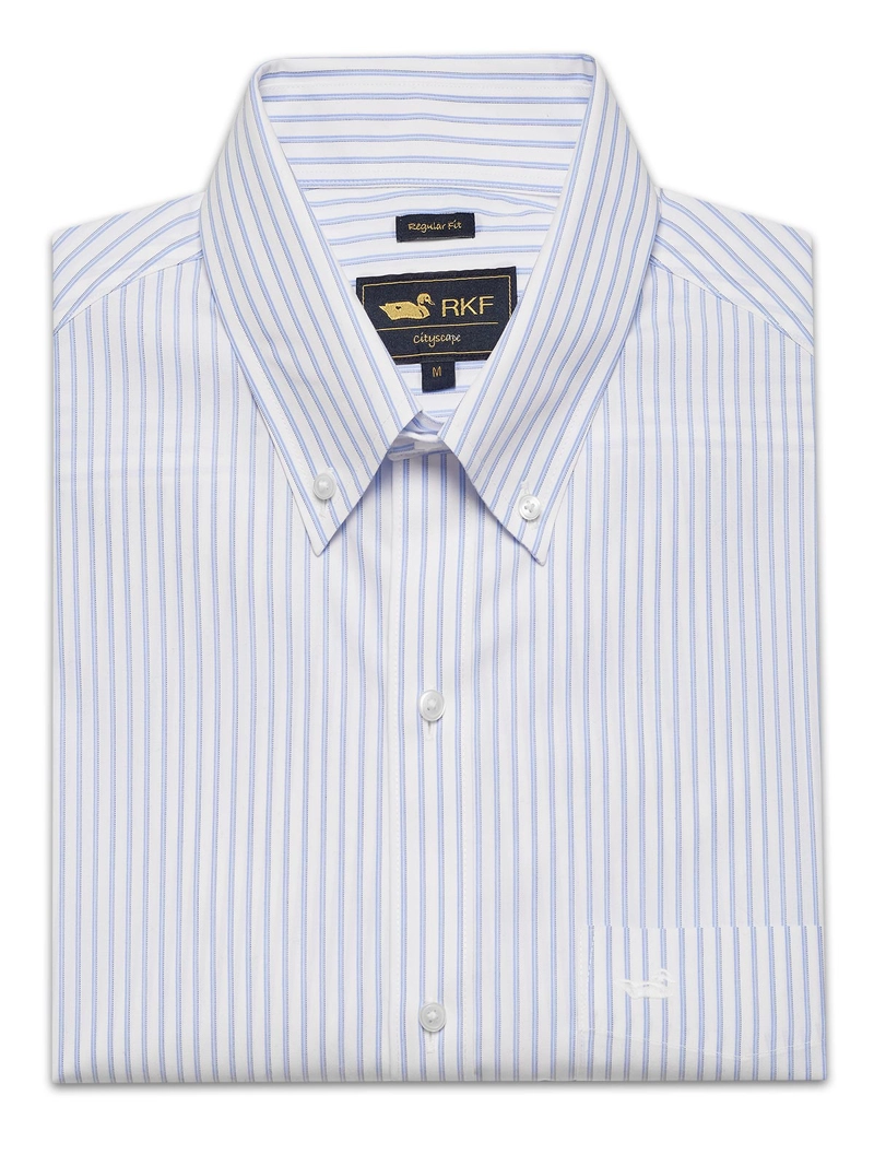 CAMISA CUELLO BOTON HOMBRE EASYIRON CELESTE ROCKFORD - 1