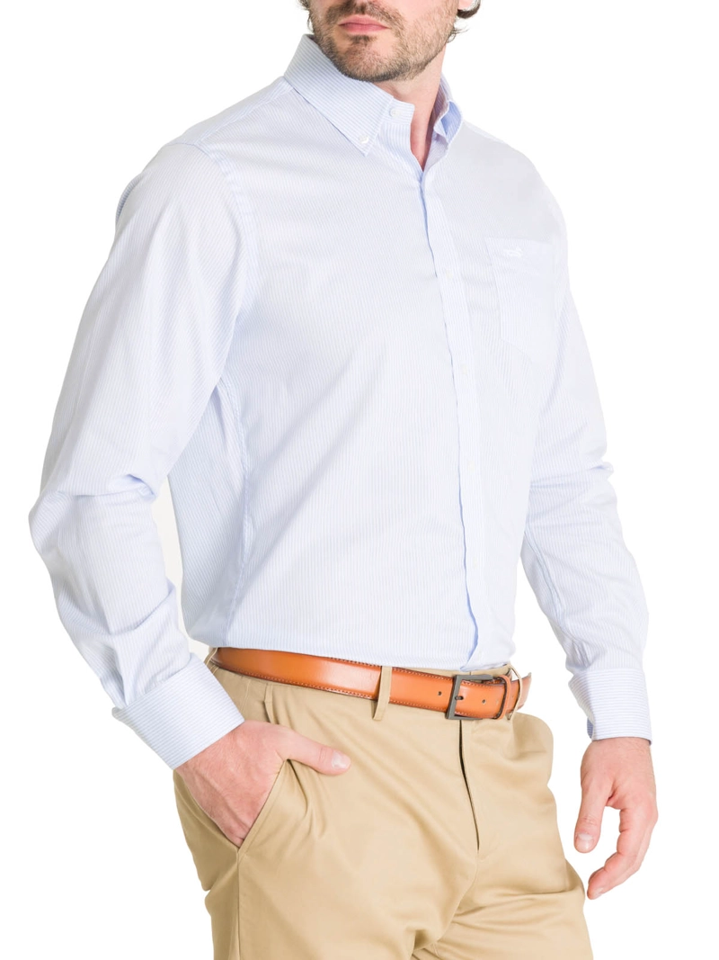 CAMISA CUELLO BOTON HOMBRE EASYIRON CELESTE ROCKFORD - 7