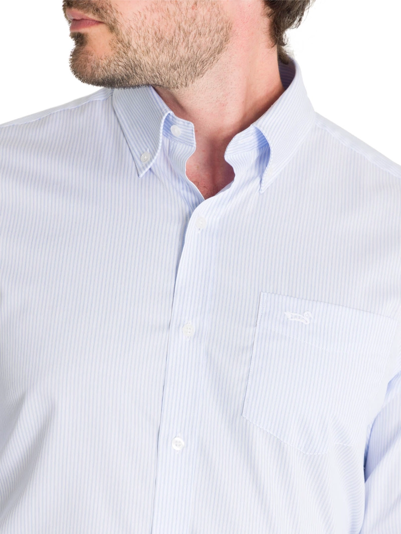 CAMISA CUELLO BOTON HOMBRE EASYIRON CELESTE ROCKFORD - 9