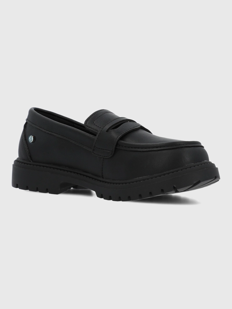 MOCASIN ESCOLAR CUERO NIÑA RISS NEGRO HUSH PUPPIES KIDS - 1
