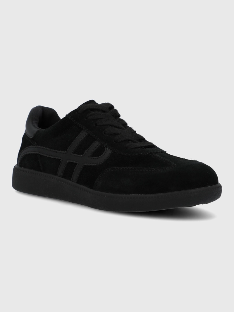 ZAPATILLA ESCOLAR CUERO NIÑO BOREO NEGRO HUSH PUPPIES KIDS - 1