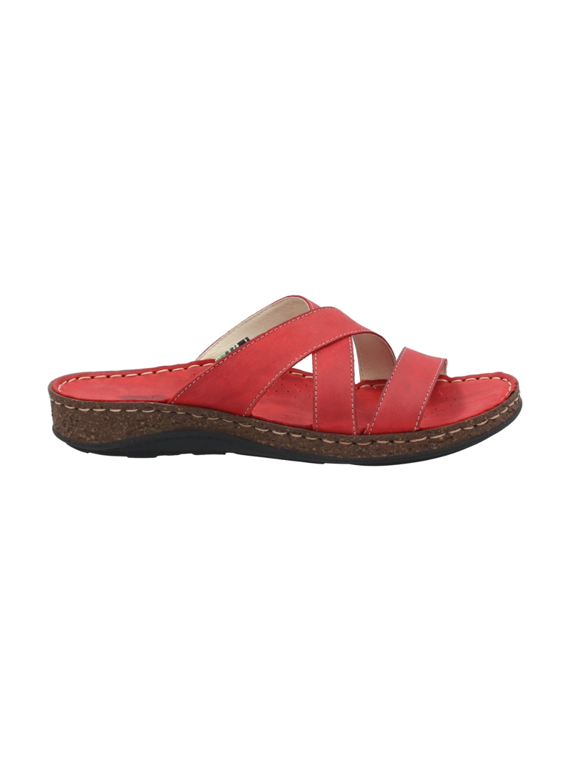 SANDALIA CUERO MUJER LAGOS ROJO ROCKFORD - 1