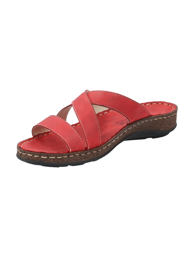 SANDALIA CUERO MUJER LAGOS ROJO ROCKFORD - 5