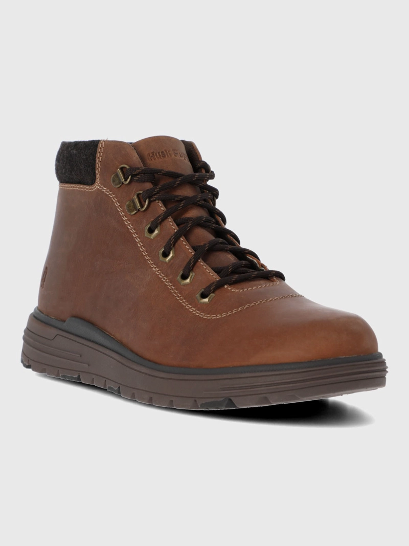 BOTIN CUERO HOMBRE JORANO CAFE  HUSH PUPPIES - 1
