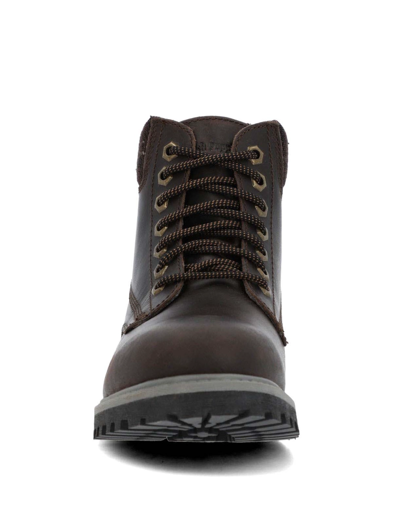 BOTIN CUERO HOMBRE NEGAM CAFE  HUSH PUPPIES - 4