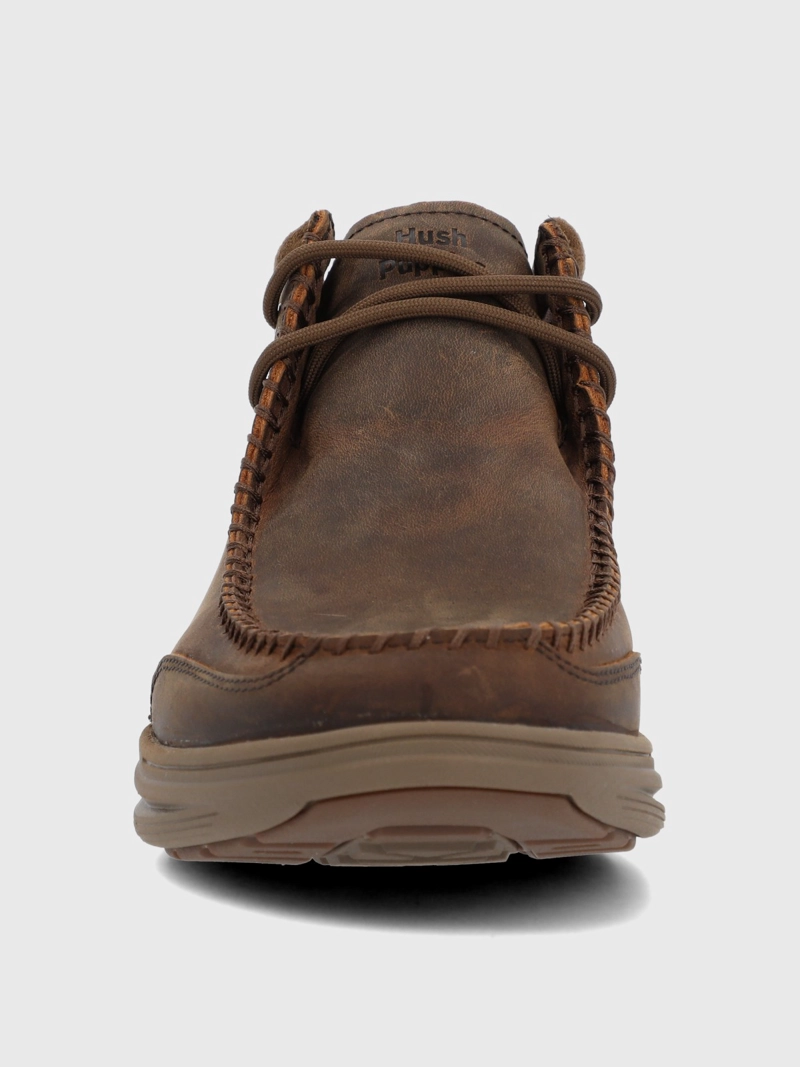 BOTIN CUERO HOMBRE MONTARO CAFE  OSCURO HUSH PUPPIES - 4