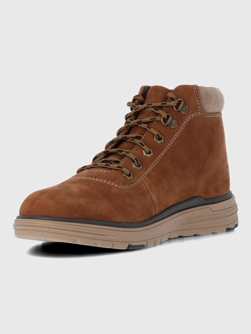 BOTIN CUERO HOMBRE JORANO CAFE  CLARO HUSH PUPPIES - 6