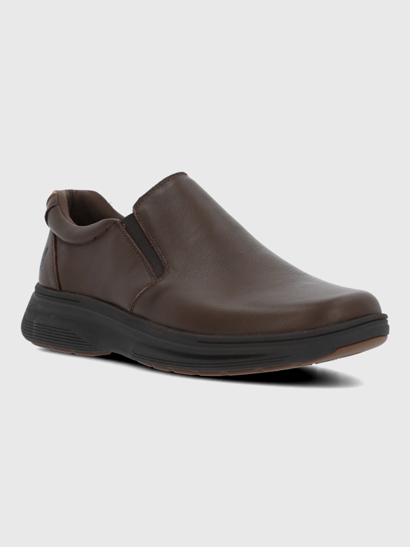 SLIP ON CUERO HOMBRE HUNT II CAFE  HUSH PUPPIES - 1