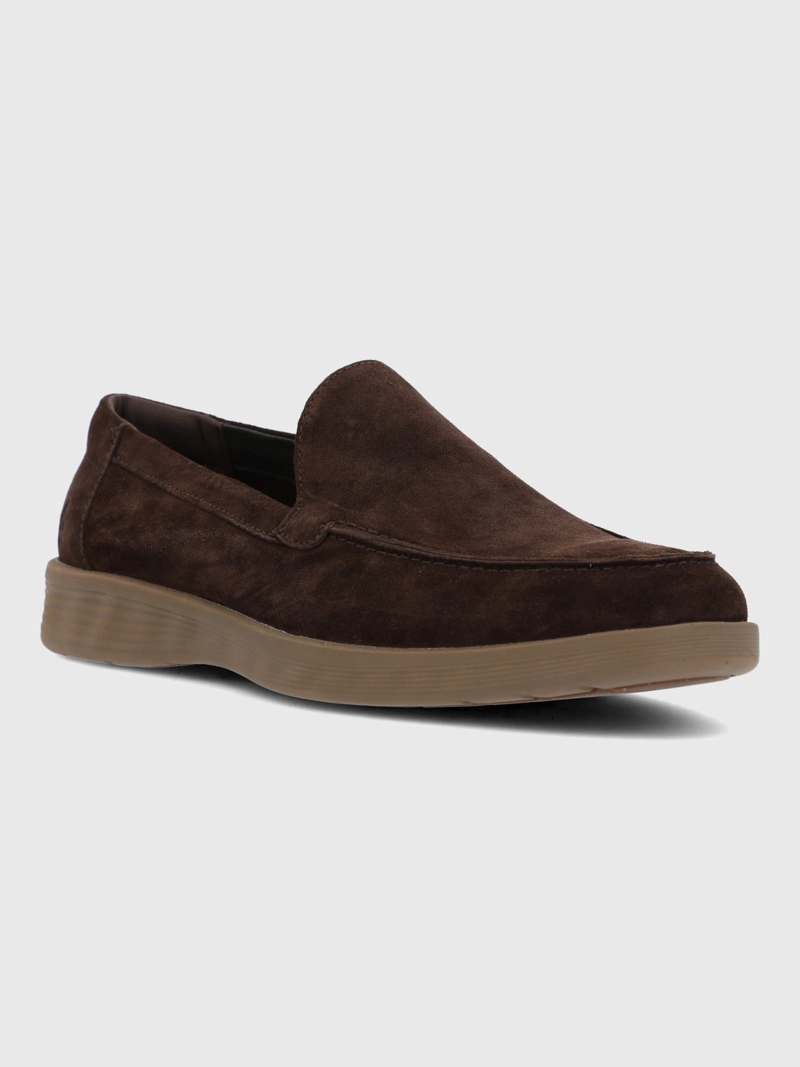 MOCASIN CUERO HOMBRE SPINAL MOC CAFE  HUSH PUPPIES - 1