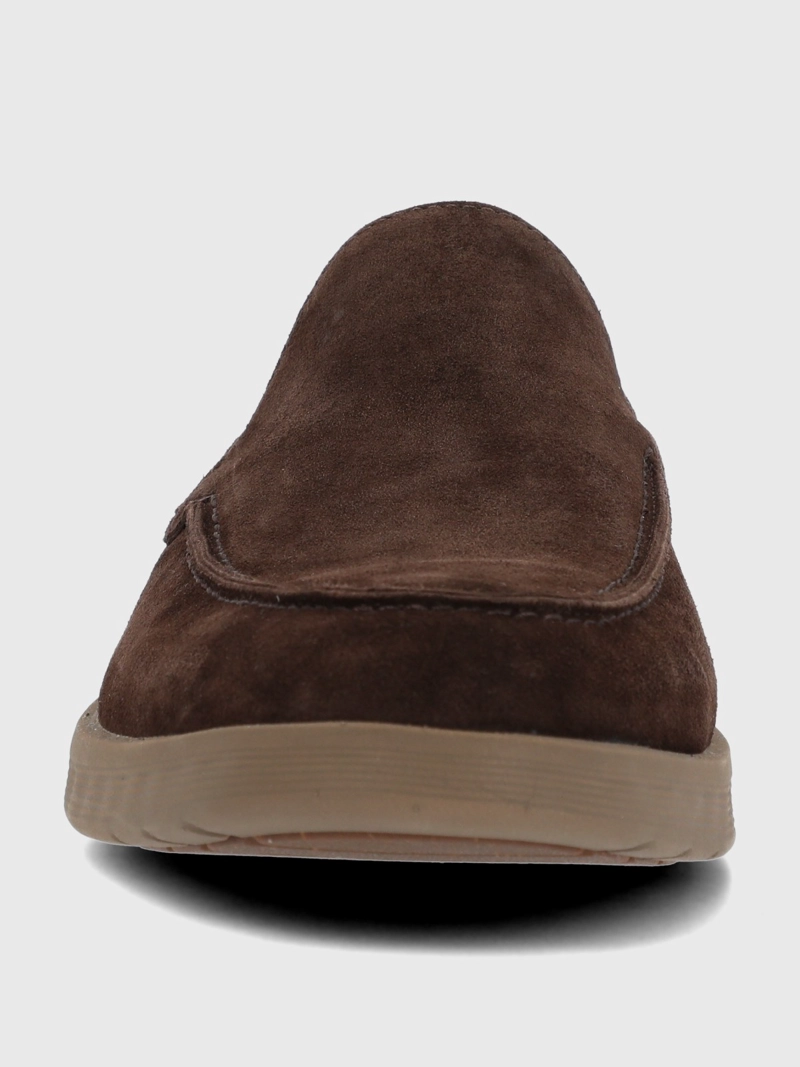 MOCASIN CUERO HOMBRE SPINAL MOC CAFE  HUSH PUPPIES - 4