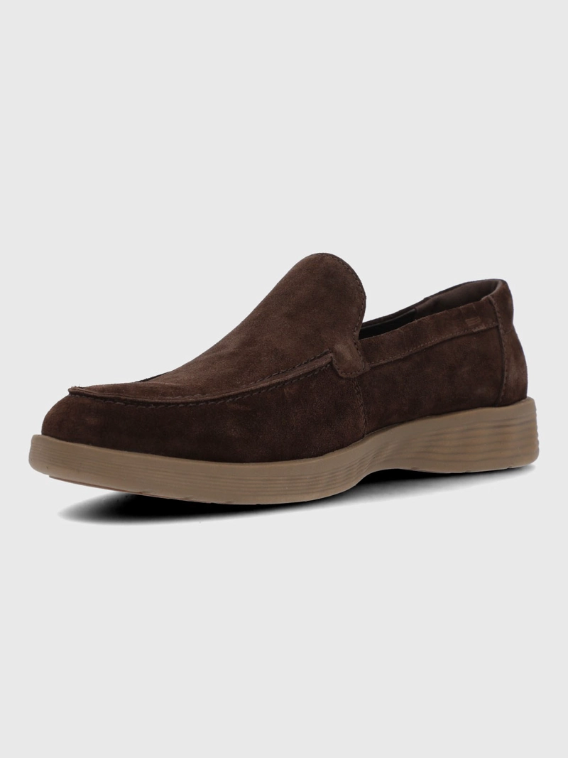 MOCASIN CUERO HOMBRE SPINAL MOC CAFE  HUSH PUPPIES - 6