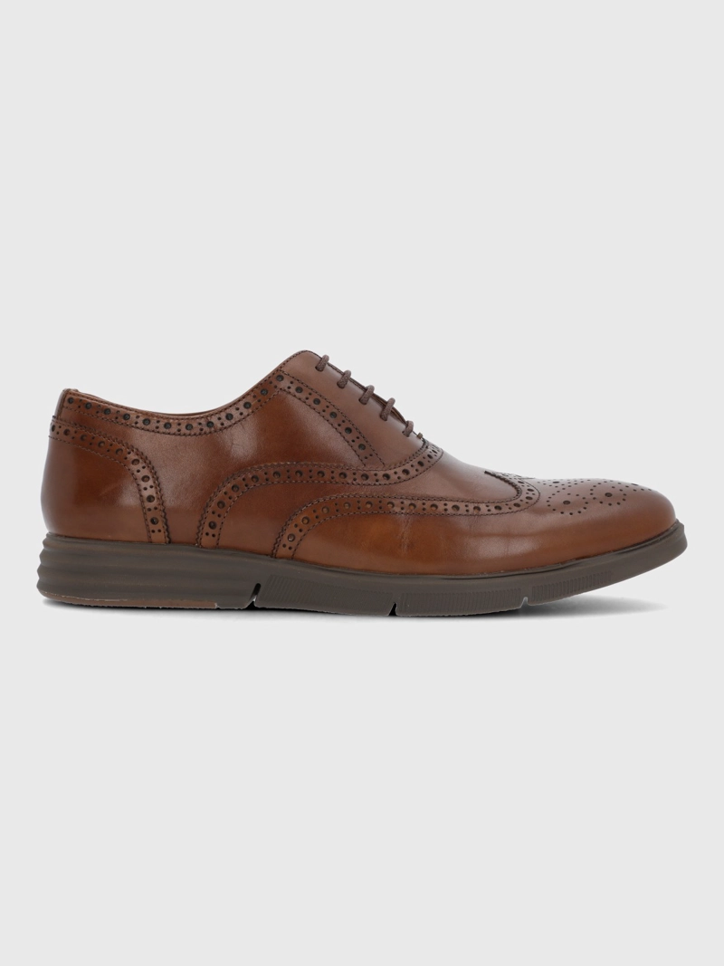 ZAPATO CUERO HOMBRE WING FLEX CAFE  HUSH PUPPIES - 2