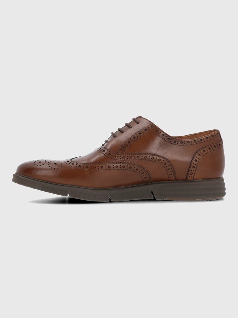 ZAPATO CUERO HOMBRE WING FLEX CAFE  HUSH PUPPIES - 5