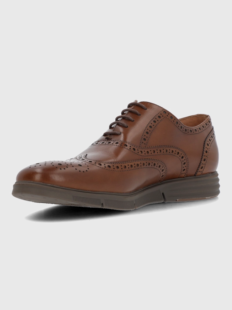 ZAPATO CUERO HOMBRE WING FLEX CAFE  HUSH PUPPIES - 6