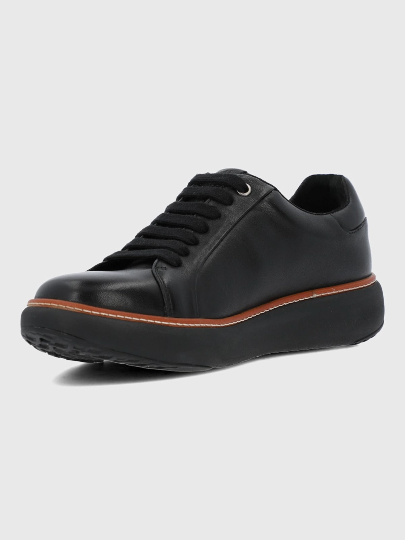 ZAPATILLA CUERO HOMBRE FORCE G NEGRA HUSH PUPPIES - 4